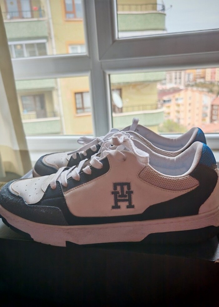 Tommy hilfiger mavi beyaz ayakkabı - Görsel 3