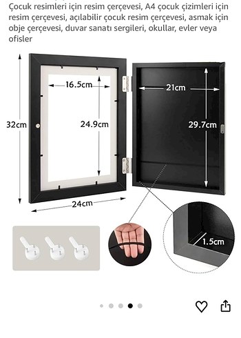 Çocuk Resim Çerçevesi A4 Çok Renkli - Görsel 4