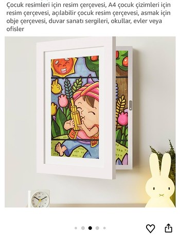 Çocuk Resim Çerçevesi A4 Çok Renkli - Görsel 3