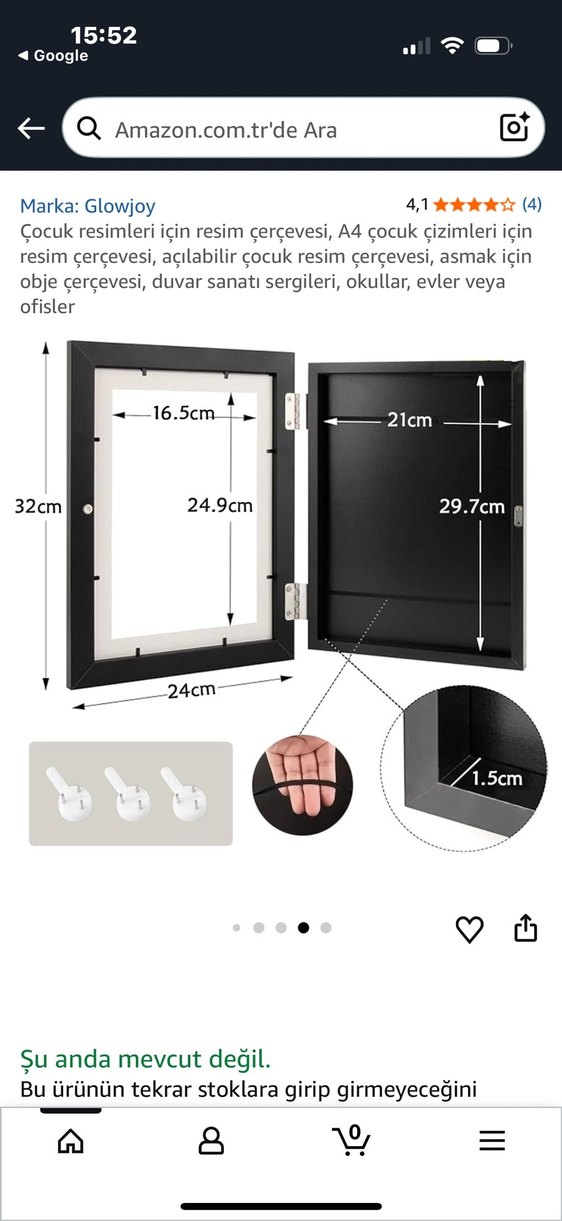 Çocuk Resim Çerçevesi A4 Çok Renkli - Görsel 4