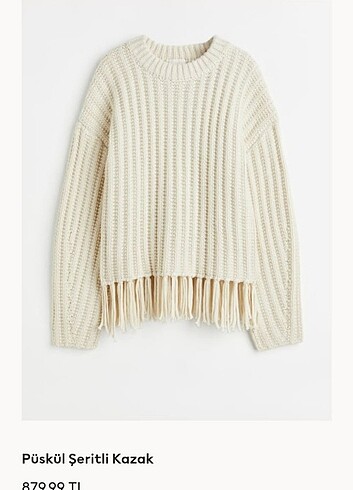 H&M Püsküllü Örgü Kazak