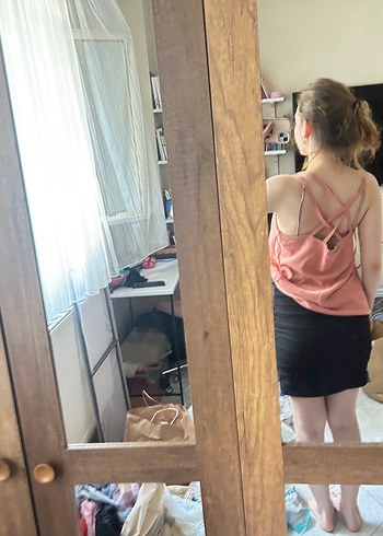 Pembe Straplez Atlet, Midi Boy, İnce Kesim - Görsel 2