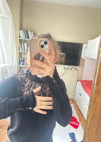 Siyah Dantel Detaylı Süet Midi Elbise - Görsel 4