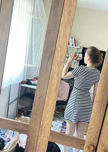 Divided Mavi Çizgili Hamile Bluzu - Görsel 3