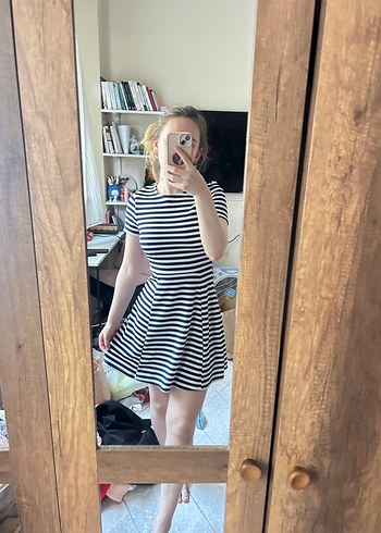 Divided Mavi Çizgili Hamile Bluzu - Görsel 5