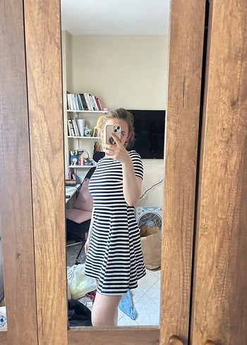 Divided Mavi Çizgili Hamile Bluzu - Görsel 4