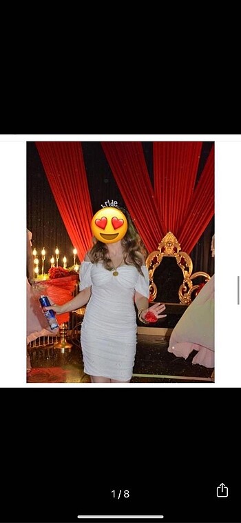 Beyaz kısa elbise