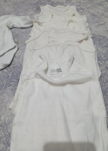 Beyaz Pamuklu Bebek Çıtçıtlı Body - Görsel 7