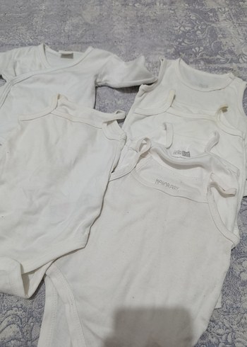 Beyaz Pamuklu Bebek Çıtçıtlı Body - Görsel 4