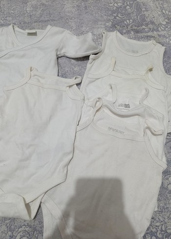 Beyaz Pamuklu Bebek Çıtçıtlı Body - Görsel 2