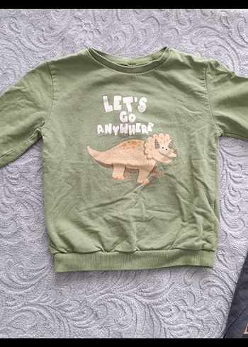 Gri Erkek Çocuk Uzun Kollu Sweatshirt - Görsel 6