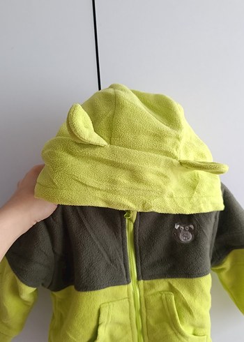 Kapüşonlu Erkek Çocuk Polar Ceket - Görsel 3