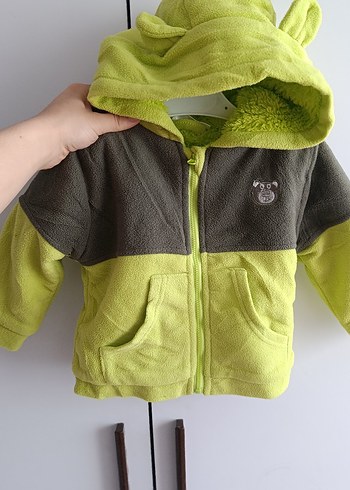 Kapüşonlu Erkek Çocuk Polar Ceket - Görsel 2