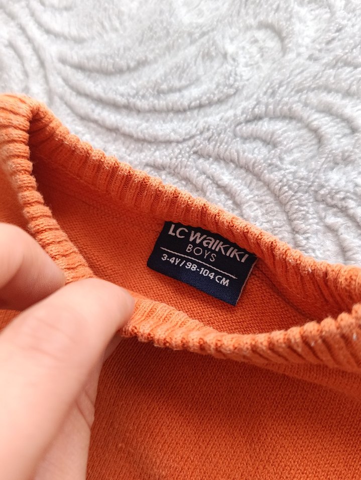 Gri Örgü Erkek Çocuk Hırka - Görsel 5