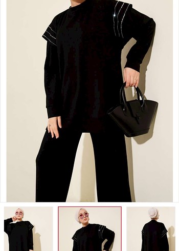 Siyah taşlı Takım - Görsel 2