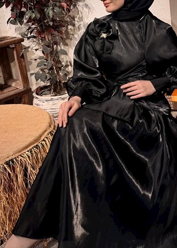 diğer Beden siyah Renk Uzun Siyah Drapeli Gotik Elbise