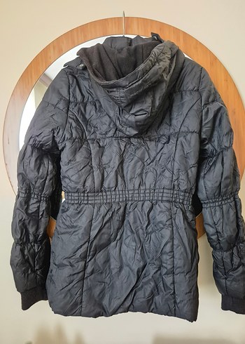 LC Waikiki Siyah Kız Çocuk Midi Kışlık Mont