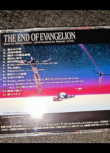 The End Of Evangelion CD Koleksiyonluk Albüm 