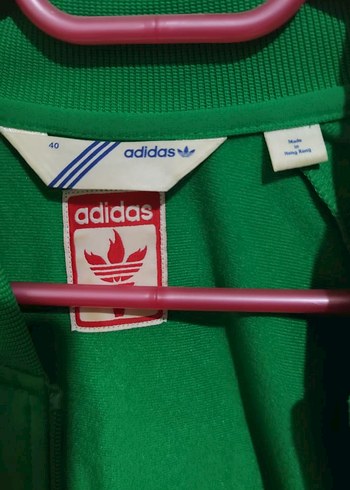 l Beden Adidas Yeşil Fermuarlı Kadın Spor Ceket