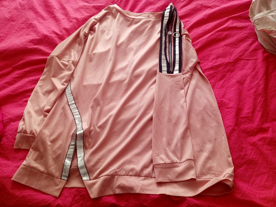 Pembe Salaş Tişörtü, Uzun Kollu, - Görsel 3