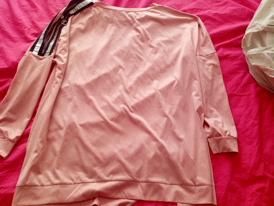 Pembe Salaş Tişörtü, Uzun Kollu, - Görsel 4