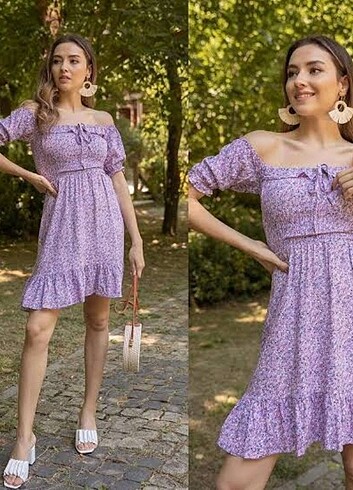 Trendyol & Milla Yazlık lila elbise 