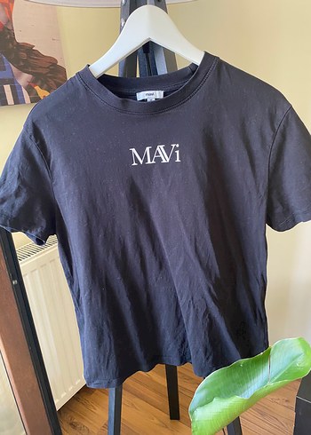 Mavi Siyah MAVİ Baskılı Kadın Tişört