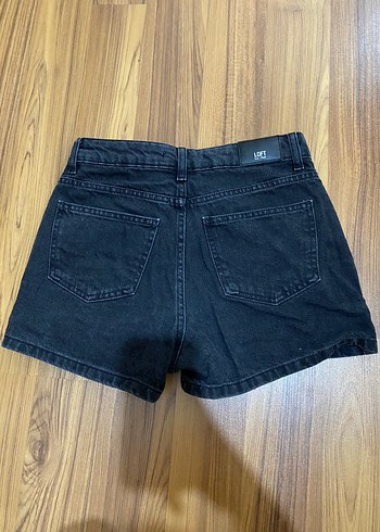 s Beden Kadın Siyah Midi Denim Şort