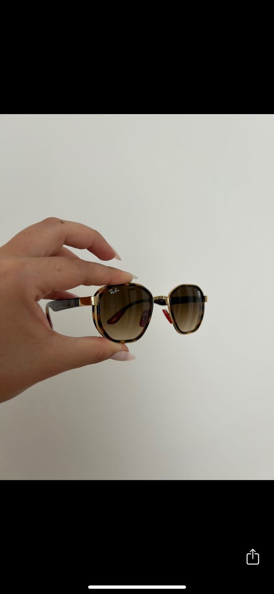 Kahverengi Şeffaf Kadın Güneş Gözlüğü - Görsel 3