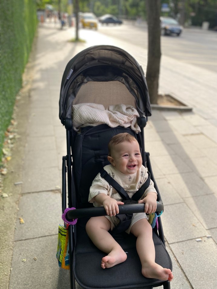 Gri bebek arabası - Görsel 2