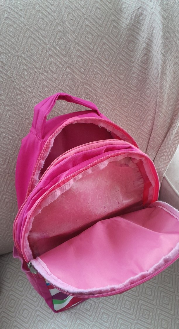 Renkli Unicorn Desenli Pembe Çocuk Okul Çantası - Görsel 5