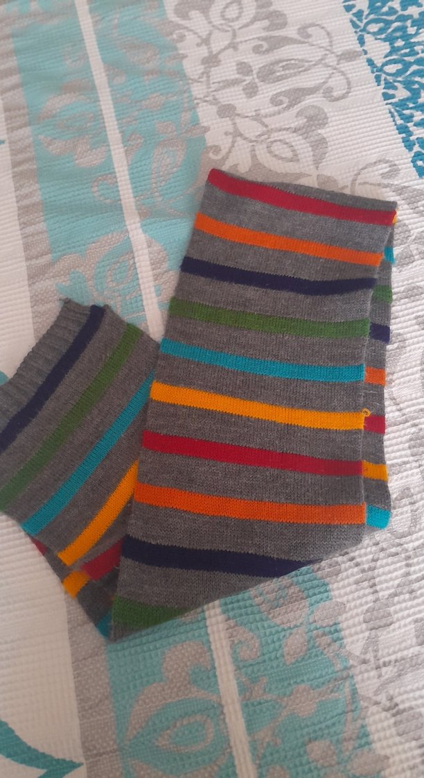 Çok Renkli Çizgili çocuk Atkı - Görsel 2