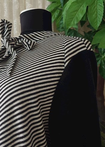 Zebra Desenli Uzun Kollu Siyah kap - Görsel 3