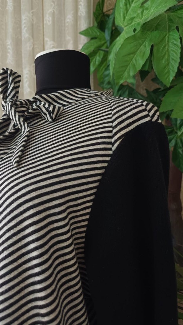 Zebra Desenli Uzun Kollu Siyah kap - Görsel 3