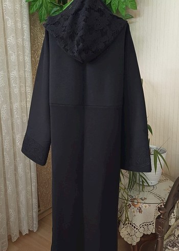 Düğmeli Uzun Siyah  Kadın Kaban - Görsel 3