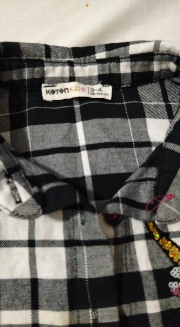 Gri Kareli Nakışlı çocuk Gömlek - Görsel 2