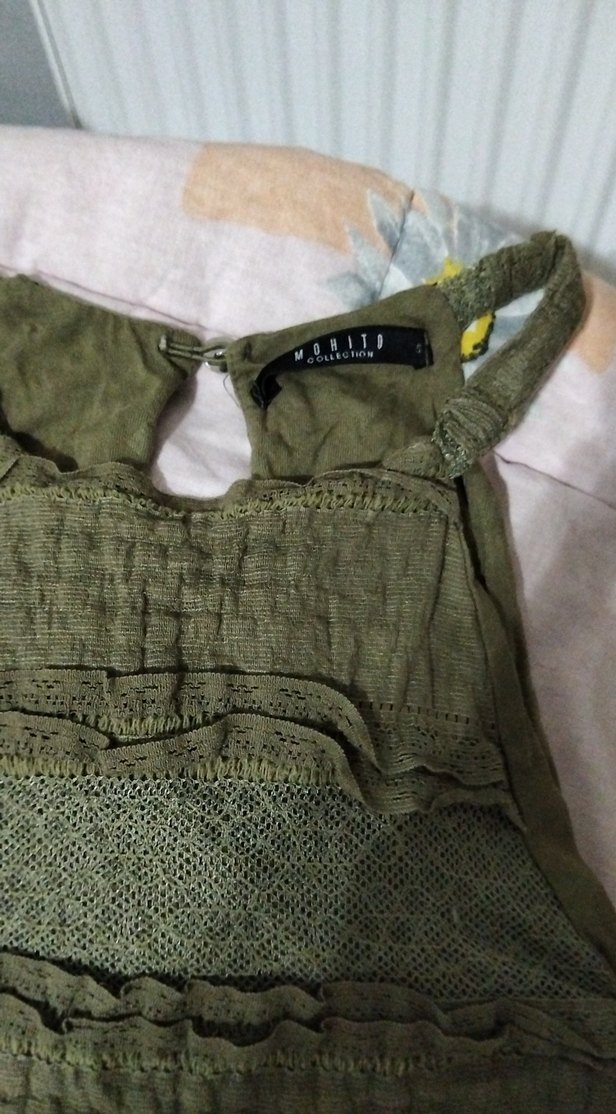 Kemerli Haki Midi Etek - Görsel 3