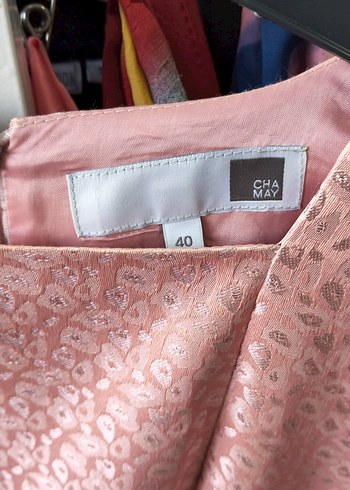 Pembe Uzun Kollu Normcore Kadın Elbise - Görsel 2