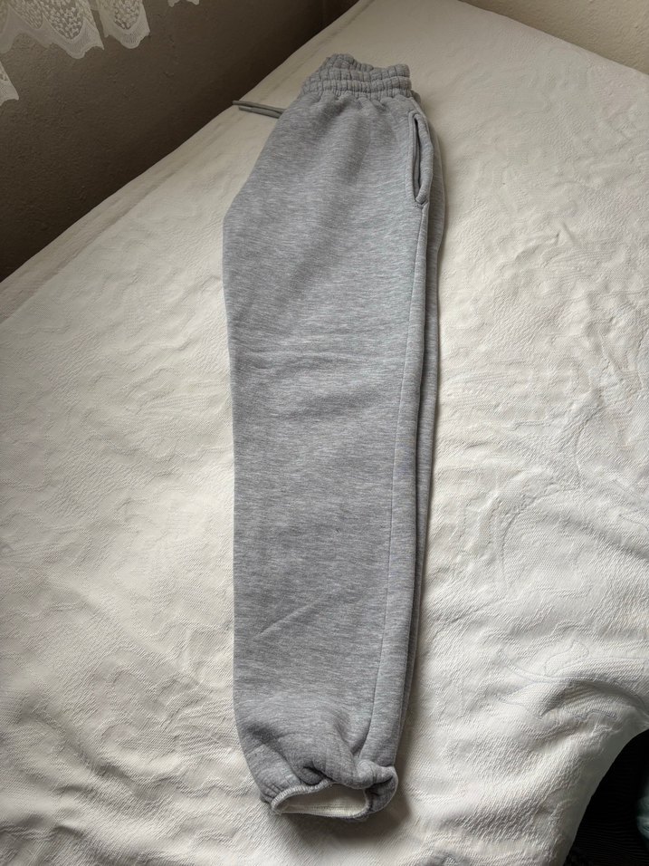 Gri unisex  Rahat Kesim Eşofman - Görsel 3