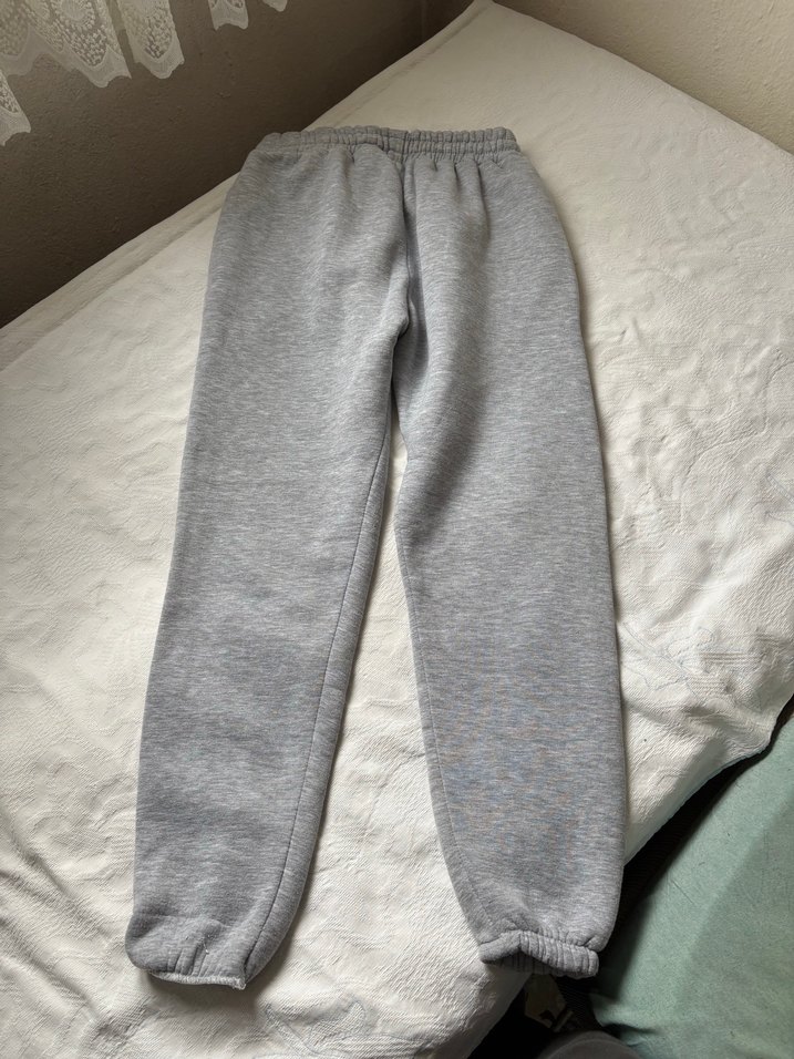 Gri unisex  Rahat Kesim Eşofman - Görsel 2