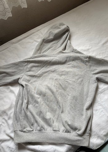 Gri Kapüşonlu Fermuarlı Erkek Sweatshirt - Görsel 4