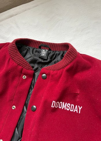 Bordo Düğmeli Street Wear Erkek Ceket - Görsel 5