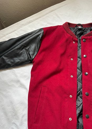 Bordo Düğmeli Street Wear Erkek Ceket - Görsel 4