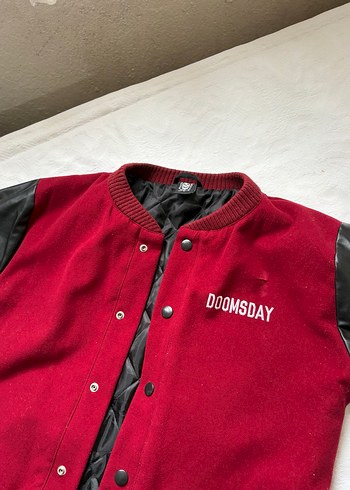 Bordo Düğmeli Street Wear Erkek Ceket - Görsel 2