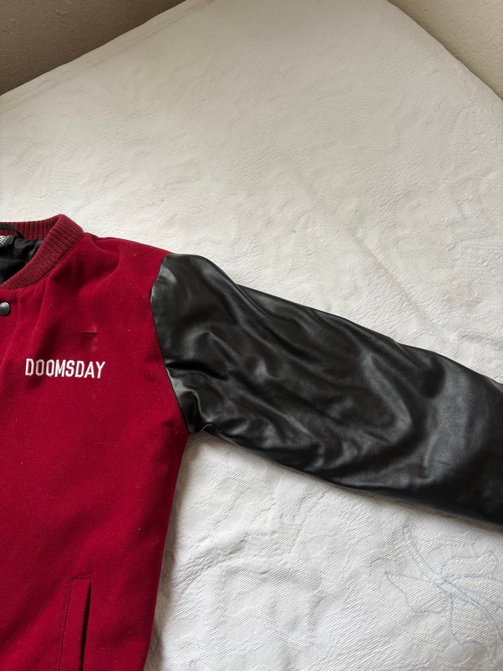 Bordo Düğmeli Street Wear Erkek Ceket - Görsel 3