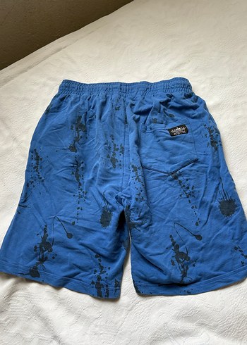 Erkek Bağcıklı Mavi Şort - Görsel 2