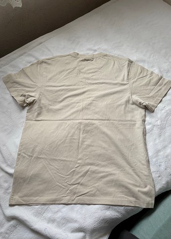 Bej Kısa Kollu Basic Erkek Tişört - Görsel 2