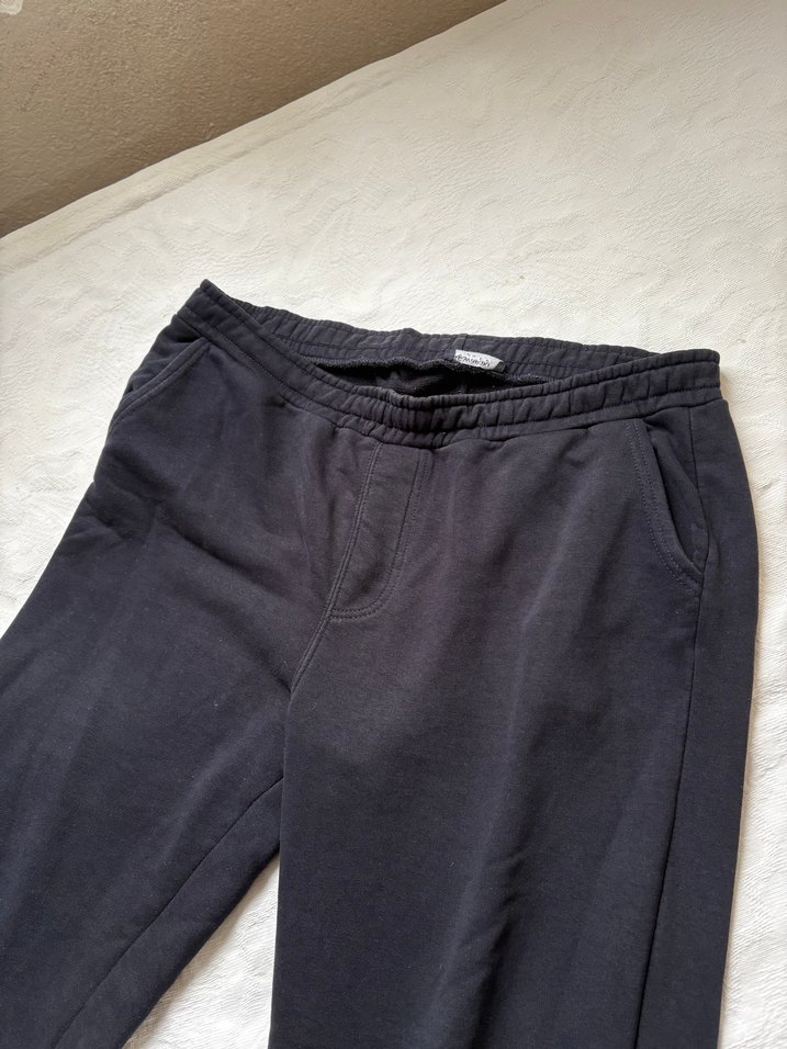 Siyah Geniş Kesim Baggy Eşofman - Görsel 2