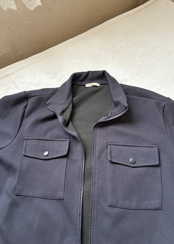Fermuarlı lacivert Erkek Ceket - Görsel 3