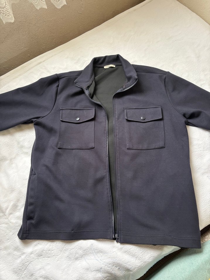 Fermuarlı lacivert Erkek Ceket - Görsel 2